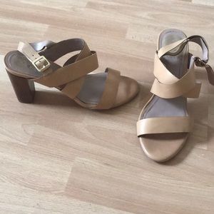 Vince Camuto Nude Strappy Sandal Heel